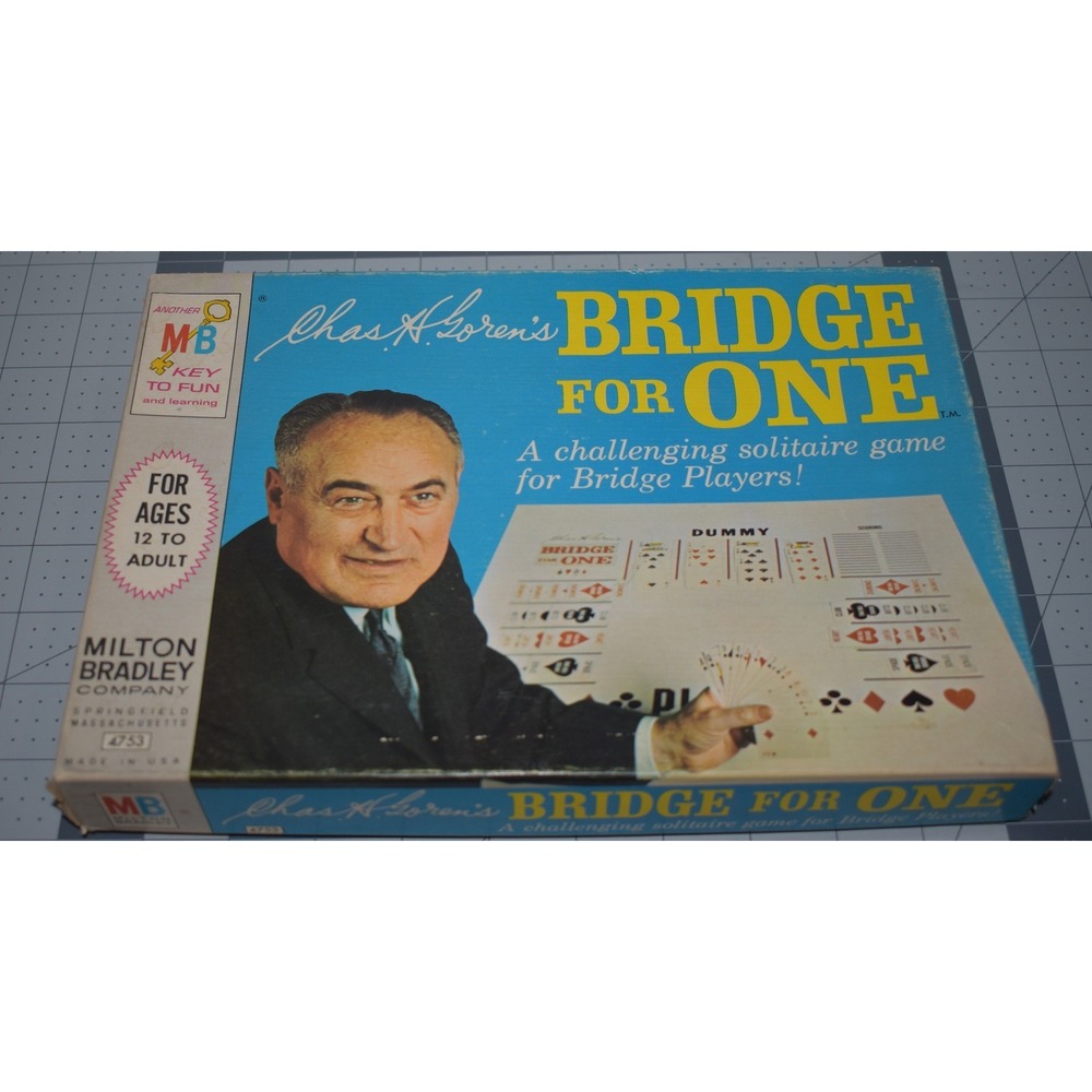 1967 Milton Bradley Chas A Goren Bridge for One Solitaire Game 4753 COMPLETE - Picture 13 of 16